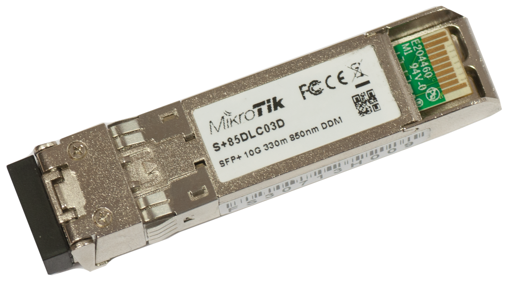 MikroTik - Transceiver / modulo SFP+ 10G multimodo 300 metros - S+85DLC03D