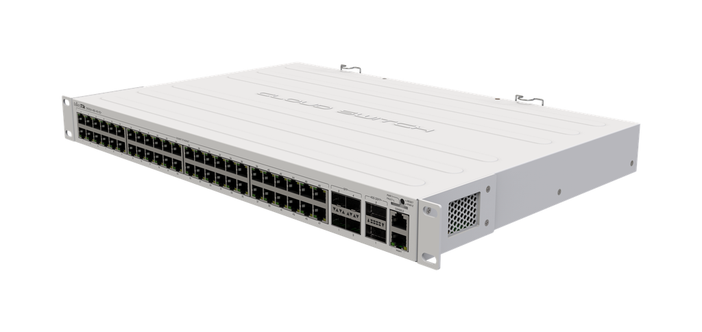 MikroTik - Cloud Router Switch 48 puertos gigabit, 4 SFP+, 2 QSFP rackeable, CRS354-48G-4S+2Q+RM