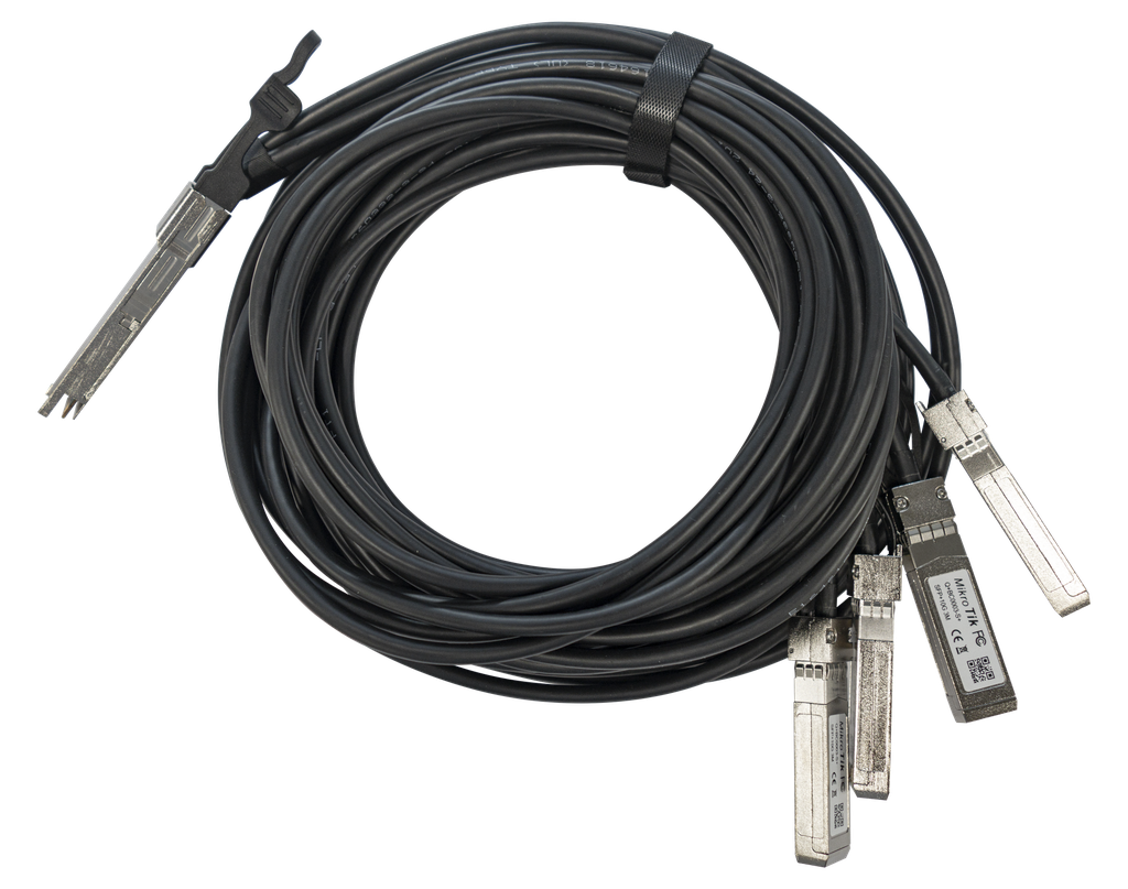 MikroTik - Cable break-out de 40 Gbps QSFP+ a 4x10G SFP+