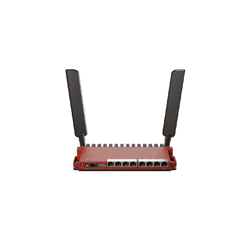 MikroTik - RouterBoard L009, WiFi 802.11ax 2.4Ghz, 1 puerto SFP+ 2.5GB y 8Gb, 1 POE-out y USB. RouterOS L5