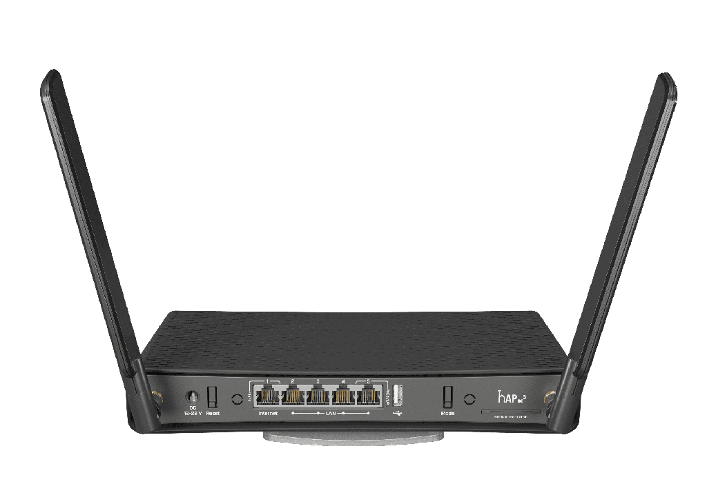 MikroTik - hAP ac³ - RBD53iG-5HacD2HnD Router inalámbrico Gigabit Ethernet Doble banda (2,4 GHz / 5 GHz) Negro