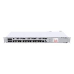 [CCR1036-12G-4S-EM] MikroTik - Cloud Core Router de 36 nucleos 12 puertos gigabit, 4 puertos SFP, pantalla LCD, USB con MEMORIA EXTENDIDA 8Gb RAM. Doble fuente.