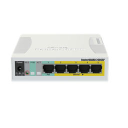 [CSS106-1G-4P-1S] MikroTik - Switch administrable RB260GSP 5x Gigabit PoE out Ethernet, SFP, SwOS.