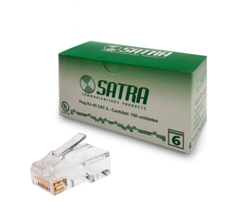 [0102040001] Satra - Plug CAT6 para RJ45. Caja de 100 unid.