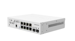 [CSS610-8P-2S+IN] MikroTik - Cloud Smart Switch 610-8P-2S+IN with 8x Gigabit 802.3af/at PoE-Out ports, 2x SFP+ cages, SwOS, desktop case, PSU