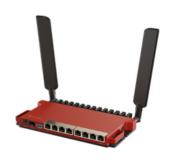 [L009UiGS-2HaxD-IN] MikroTik - RouterBoard L009, WiFi 802.11ax 2.4Ghz, 1 puerto SFP+ 2.5GB y 8Gb, 1 POE-out y USB. RouterOS L5