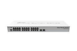 [CRS326-24G-2S+RM] MikroTik - CLOUD ROUTER SWITCH 326-24G-2S+RM, con SwOS/RouterOS, 24 puertos GB, 2 SFP+, 512 MB RAM