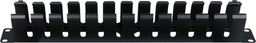 Vertical Cable - Ordenador horizontal metalico con tapa para rack de 19"